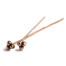 3" length Copper 3 Ball Design Headpin, 22 Guage 22 Pieces (ONLINE ORDER ONLY)