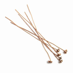 3" length Copper 3 Ball Design Headpin, 22 Guage 22 Pieces (ONLINE ORDER ONLY)