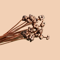 3" length Copper Flower Design Headpin, 22 Guage 22 Pieces (ONLINE ORDER ONLY)