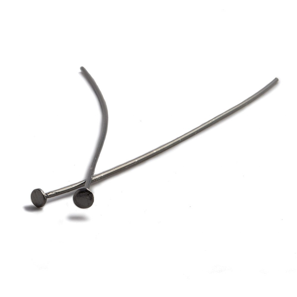 3" length Disc Headpin Black Gold plated .925 Silver, 22 Gauge Wire, 10 pieces per Bag (ONLINE ORDER ONLY)