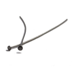 3" length Disc Headpin Black Gold plated .925 Silver, 22 Gauge Wire, 10 pieces per Bag (ONLINE ORDER ONLY)