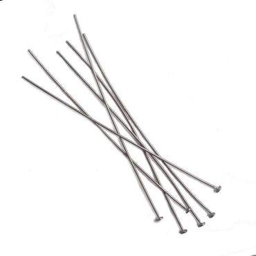 3" length Disc Headpin Black Gold plated .925 Silver, 22 Gauge Wire, 10 pieces per Bag (ONLINE ORDER ONLY)