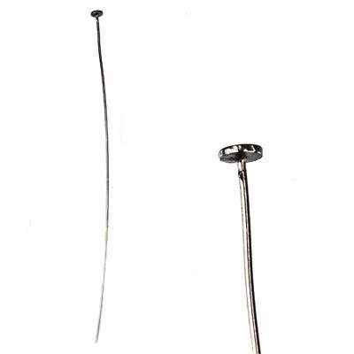 3" length Disc Headpin Black Gold plated .925 Silver, 22 Gauge Wire, 10 pieces per Bag (ONLINE ORDER ONLY)