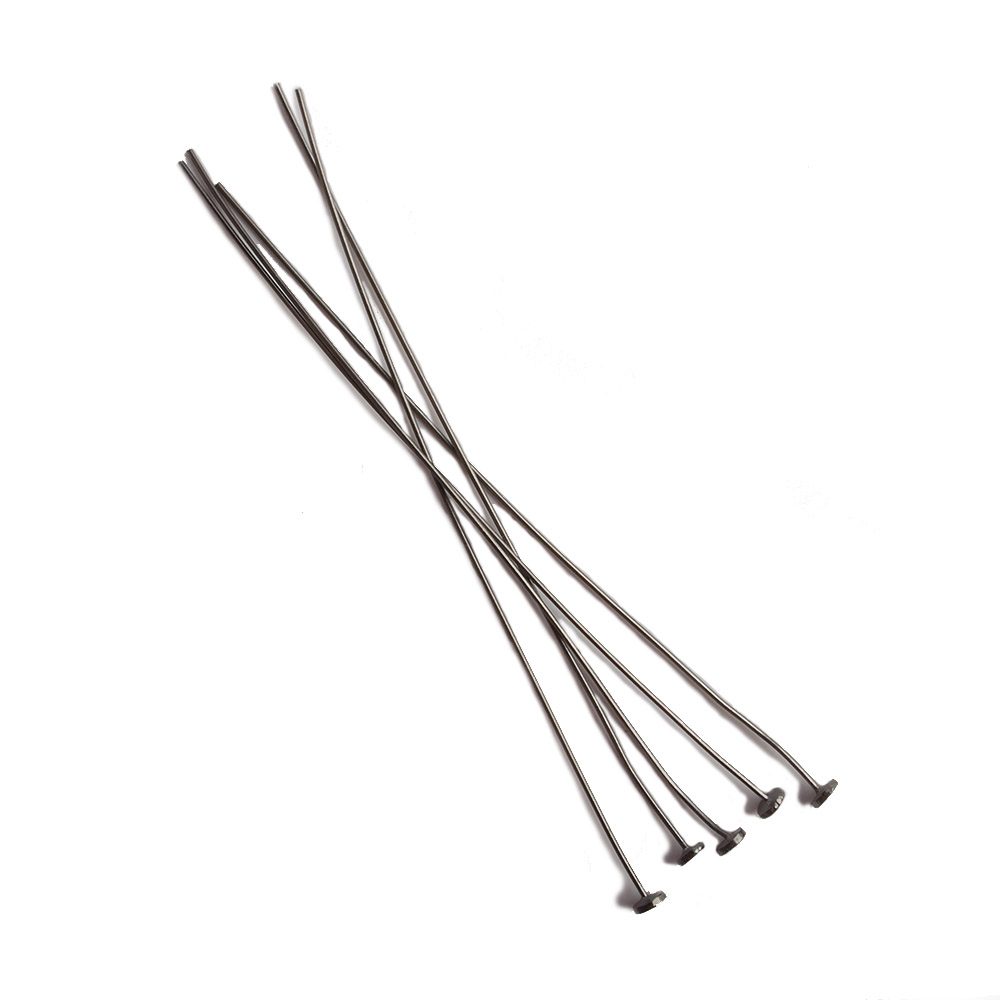 3" length Disc Headpin Black Gold plated .925 Silver, 24 Gauge Wire, 10 pieces per Bag (ONLINE ORDER ONLY)