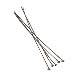 3" length Disc Headpin Black Gold plated .925 Silver, 24 Gauge Wire, 10 pieces per Bag (ONLINE ORDER ONLY)