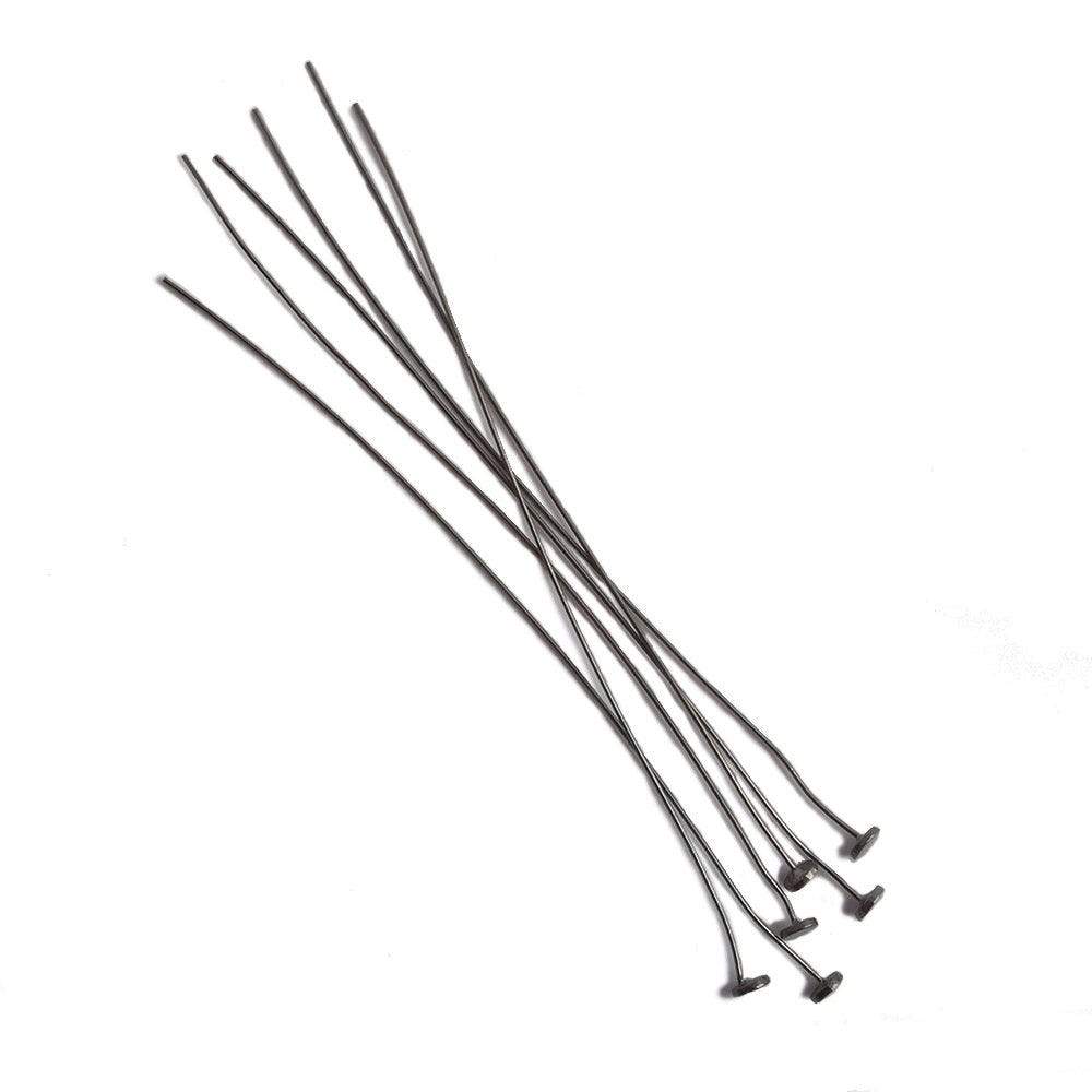 3" length Disc Headpin Black Gold plated .925 Silver, 26 Gauge Wire, 10 pieces per Bag (ONLINE ORDER ONLY)