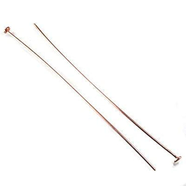 3" length Rose Gold Disc Headpin 22 Gauge Wire 10 pieces per Bag (ONLINE ORDER ONLY)