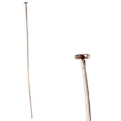 3" length Rose Gold Disc Headpin 22 Gauge Wire 10 pieces per Bag (ONLINE ORDER ONLY)