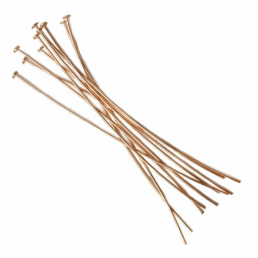 3" length Rose Gold Disc Headpin 22 Gauge Wire 10 pieces per Bag (ONLINE ORDER ONLY)