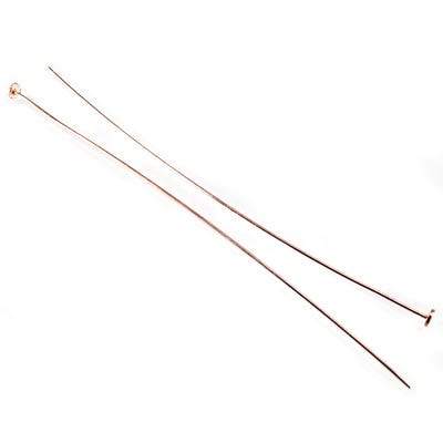 3" length Rose Gold Disc Headpin 24 Gauge Wire 10 pieces per Bag (ONLINE ORDER ONLY)