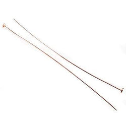3" length Rose Gold Disc Headpin 24 Gauge Wire 10 pieces per Bag (ONLINE ORDER ONLY)
