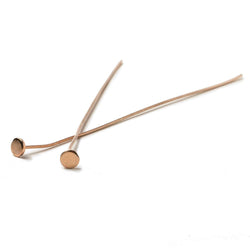 3" length Rose Gold Disc Headpin 24 Gauge Wire 10 pieces per Bag (ONLINE ORDER ONLY)