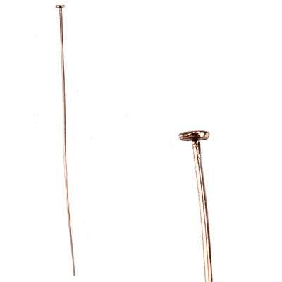 3" length Rose Gold Disc Headpin 24 Gauge Wire 10 pieces per Bag (ONLINE ORDER ONLY)
