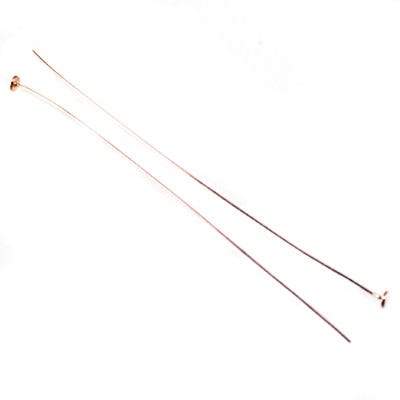 3" length Rose Gold Disc Headpin 26 Gauge Wire 10 pieces per Bag (ONLINE ORDER ONLY)