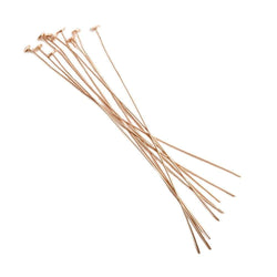 3" length Rose Gold Disc Headpin 26 Gauge Wire 10 pieces per Bag (ONLINE ORDER ONLY)