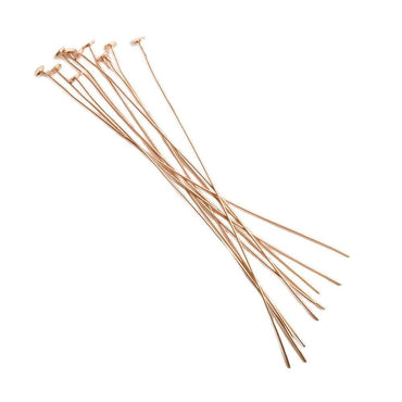 3" length Rose Gold Disc Headpin 26 Gauge Wire 10 pieces per Bag (ONLINE ORDER ONLY)