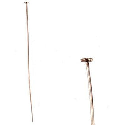 3" length Rose Gold Disc Headpin 26 Gauge Wire 10 pieces per Bag (ONLINE ORDER ONLY)
