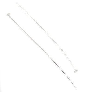 3" length Sterling Silver Disc Headpin, 26 Gauge Wire, 10 pieces per Bag (ONLINE ORDER ONLY)