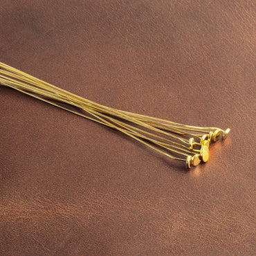 3" length Vermeil Disc Headpin, 26 Gauge Wire, 10 pieces per Bag (ONLINE ORDER ONLY)