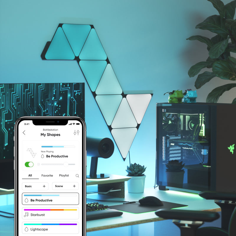 Nanoleaf Shapes | Triangles | SMK | Black | 9 Pack | CA/USA (Online Order Only)