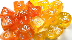 Borealis® Polyhedral Canary/white Luminary™ 7-Die Set (with bonus die) (Online Only)