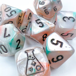 Lustrous® Polyhedral Sea Shell/black Luminary™ 7-Die Set (with bonus die) (Online Only)
