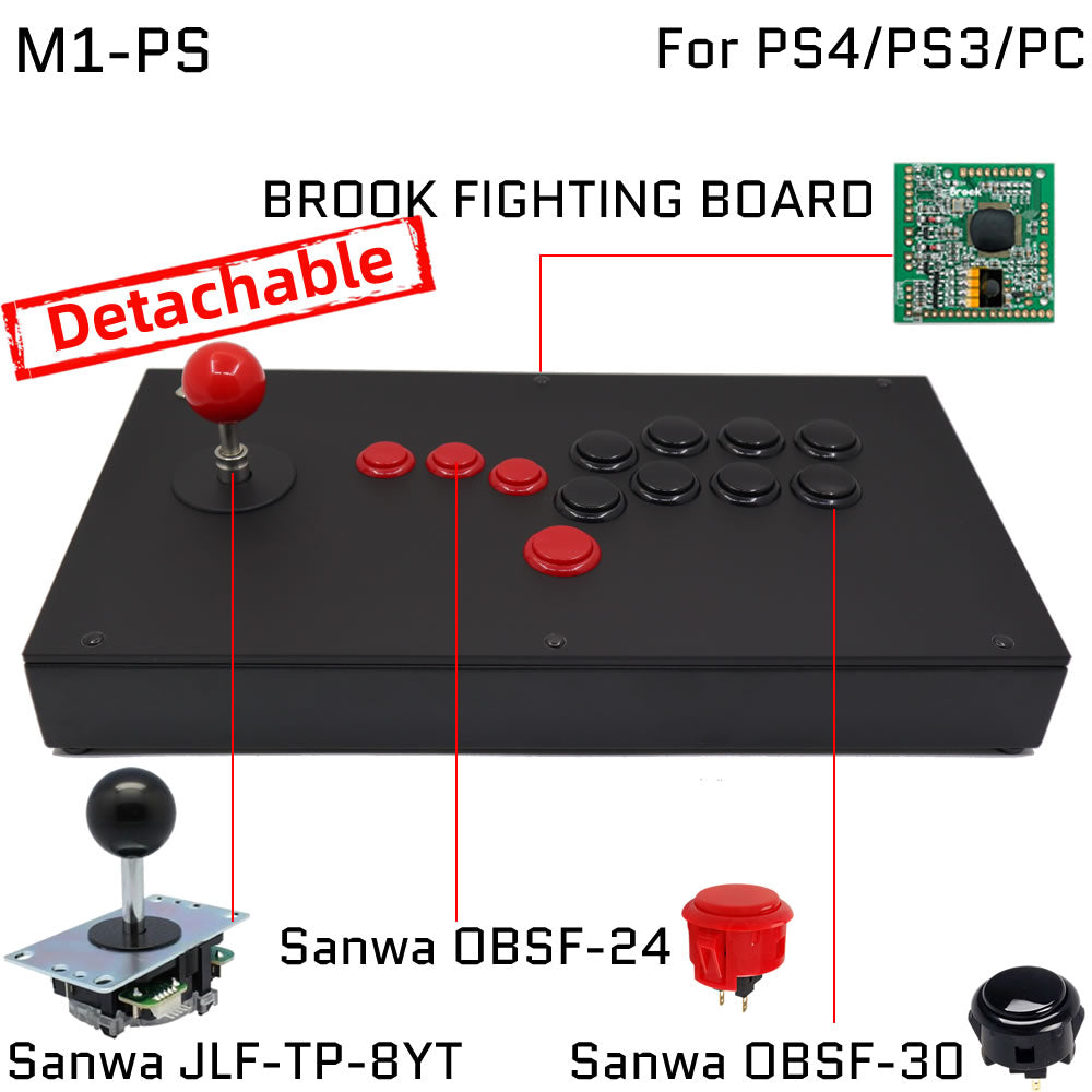FightBox M1 All Button Leverless Arcade Game Controller for PC/PS/XBOX/SWITCH (Online Only)