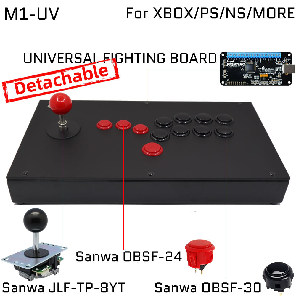 FightBox M1 All Button Leverless Arcade Game Controller for PC/PS/XBOX/SWITCH (Online Only)