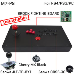 FightBox M7 Keyboard Button Leverless Arcade Game Controller for PC/PS/XBOX/SWITCH (Online Only)