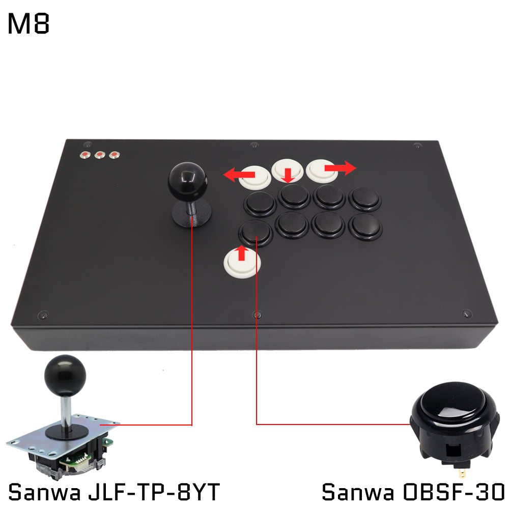FightBox M8 Arcade Joystick Game Controller for PC/PS/XBOX/SWITCH (Online Only)