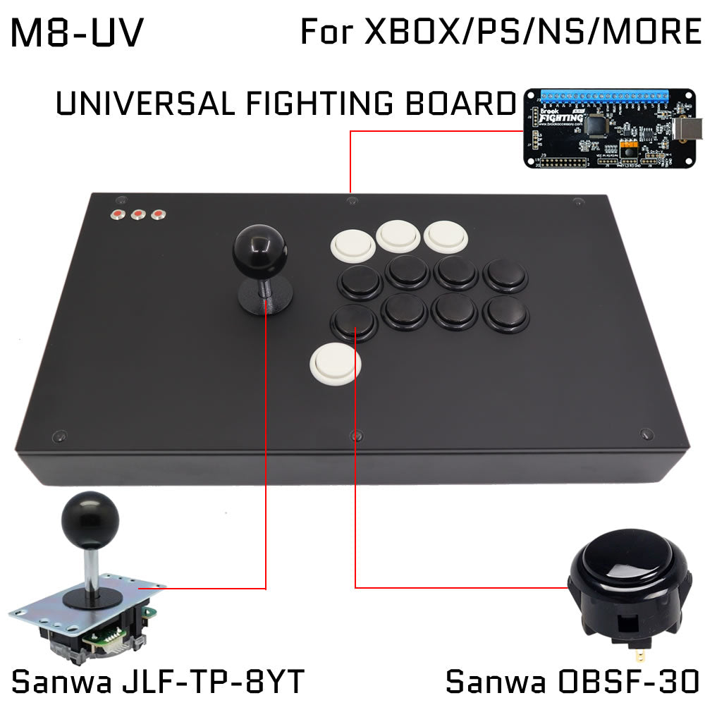 FightBox M8 Arcade Joystick Game Controller for PC/PS/XBOX/SWITCH (Online Only)