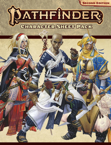 Pathfinder - Character Sheet Pack 2nd Edition (Online Order Only)