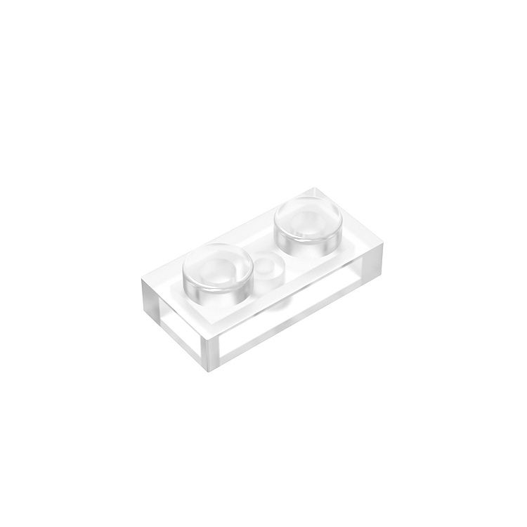 1x2 Transparent Plate Brick 3023 - Quantity of 50 – Choose Color – LEGO® Compatible Bulk Lot (ONLINE ORDER ONLY)
