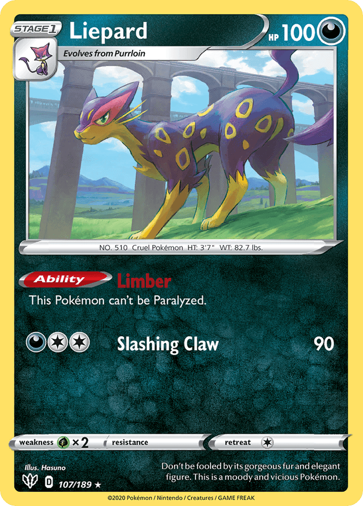 Liepard (107/189) [Sword & Shield: Darkness Ablaze] (Online Only)