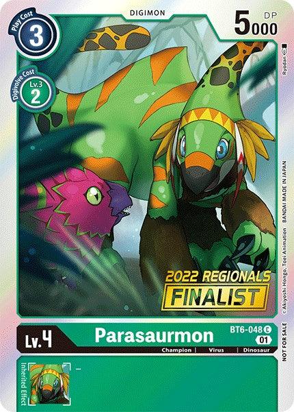 Parasaurmon [BT6-048] (2022 Championship Online Regional) (Online Finalist) [Double Diamond Promos] (ONLINE ORDER ONLY)