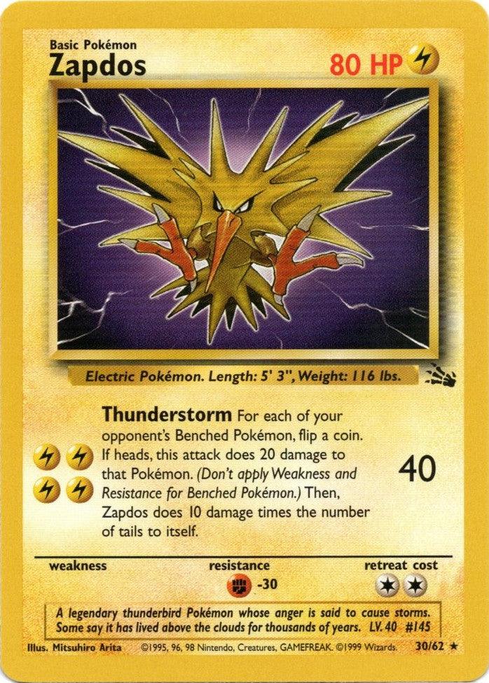 Zapdos (30/62) [Fossil Unlimited] (Online Only)