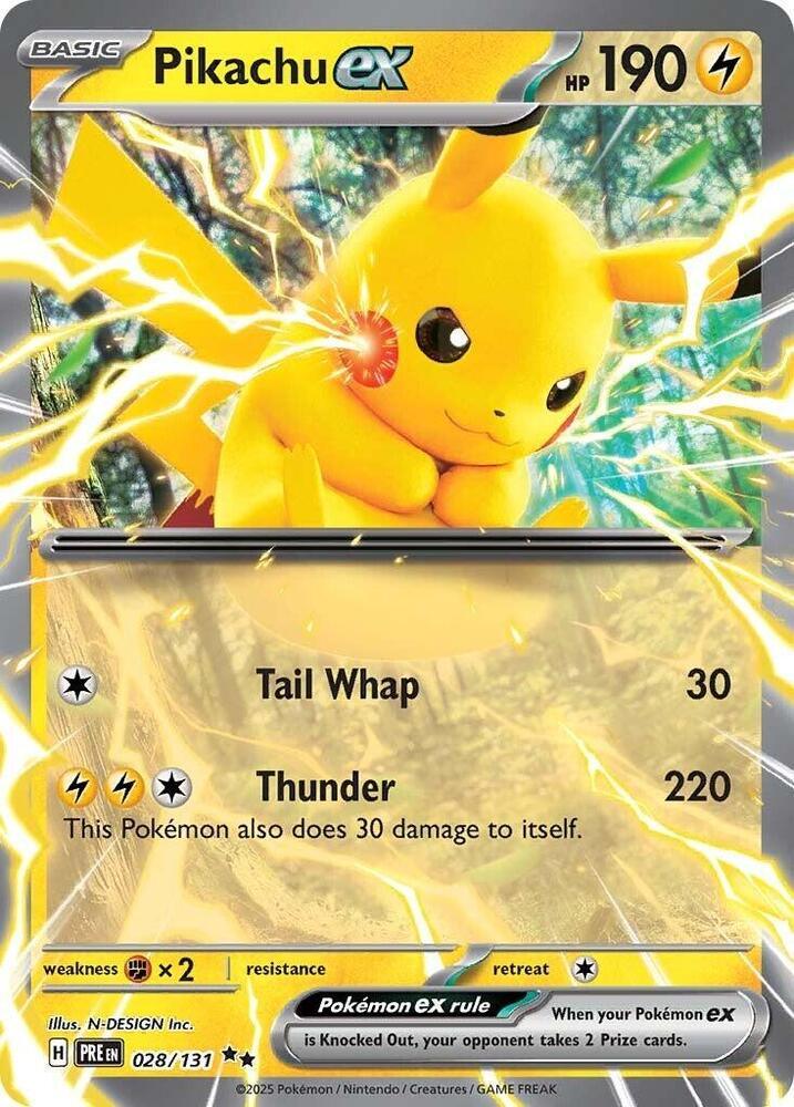 Pikachu ex (028/131) [Scarlet & Violet: Prismatic Evolutions] (Online Only)
