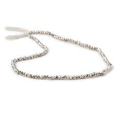 3mm Platinum Silver plated Pyrite Faceted Rondelle Beads 13 inch (ONLINE ORDER ONLY)