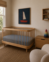 Crib Fitted Sheet (Lake Blue)