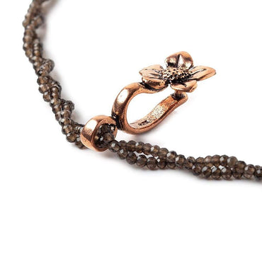 30x13mm Copper Forget Me Not Flower Pinch Bail Set of 2 (ONLINE ORDER ONLY)