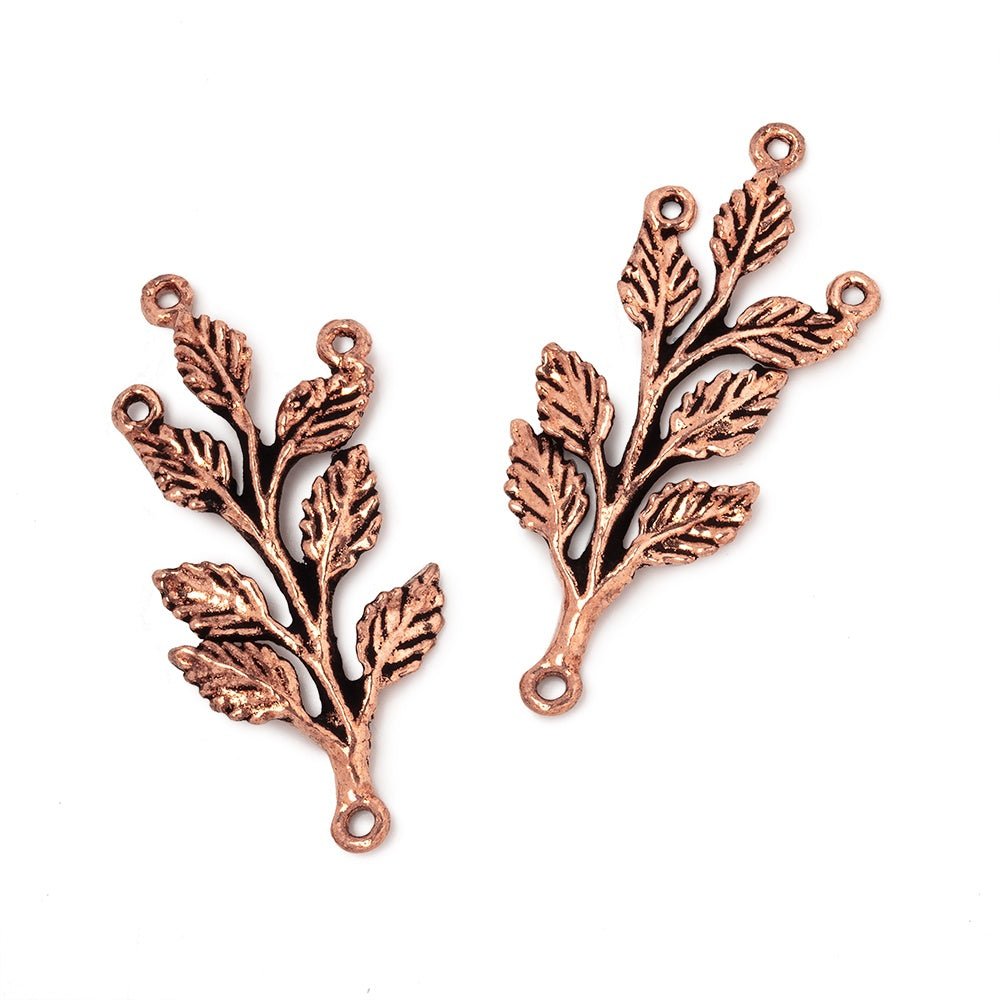 30x15mm Leafy Branch 3 Ring Charm Set of 2 pieces (ONLINE ORDER ONLY)