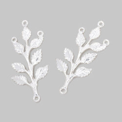 30x15mm Leafy Branch 3 Ring Charm Set of 2 pieces (ONLINE ORDER ONLY)
