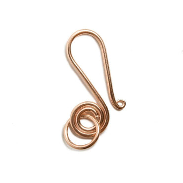 30x12mm Rose Gold plated Hook Swirl Design 1 piece (ONLINE ORDER ONLY)