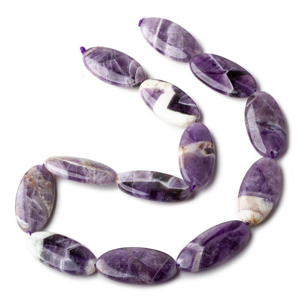 30x15x6mm Cape Amethyst straight drilled plain ovals 15 inch 13 beads (ONLINE ORDER ONLY)
