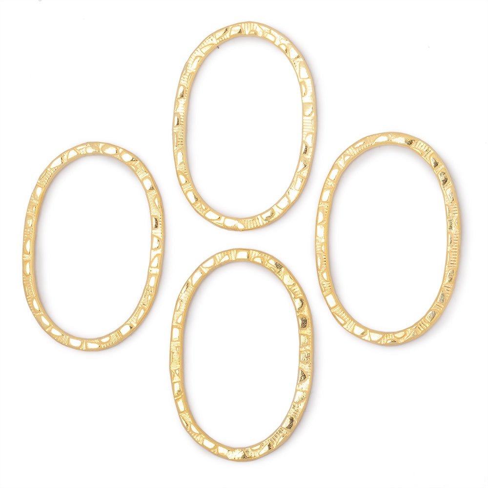 30x20mm Stamped Oval Charm Set of 4 pieces (ONLINE ORDER ONLY)