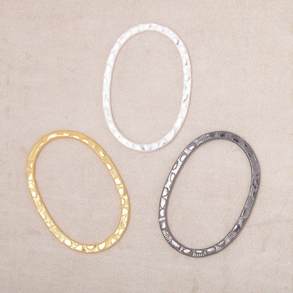 30x20mm Stamped Oval Charm Set of 4 pieces (ONLINE ORDER ONLY)