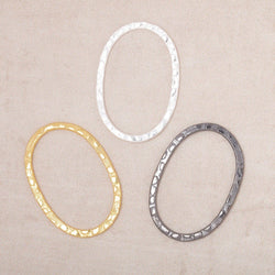 30x20mm Stamped Oval Charm Set of 4 pieces (ONLINE ORDER ONLY)