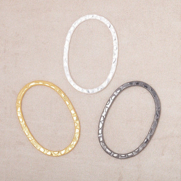 30x20mm Stamped Oval Charm Set of 4 pieces (ONLINE ORDER ONLY)