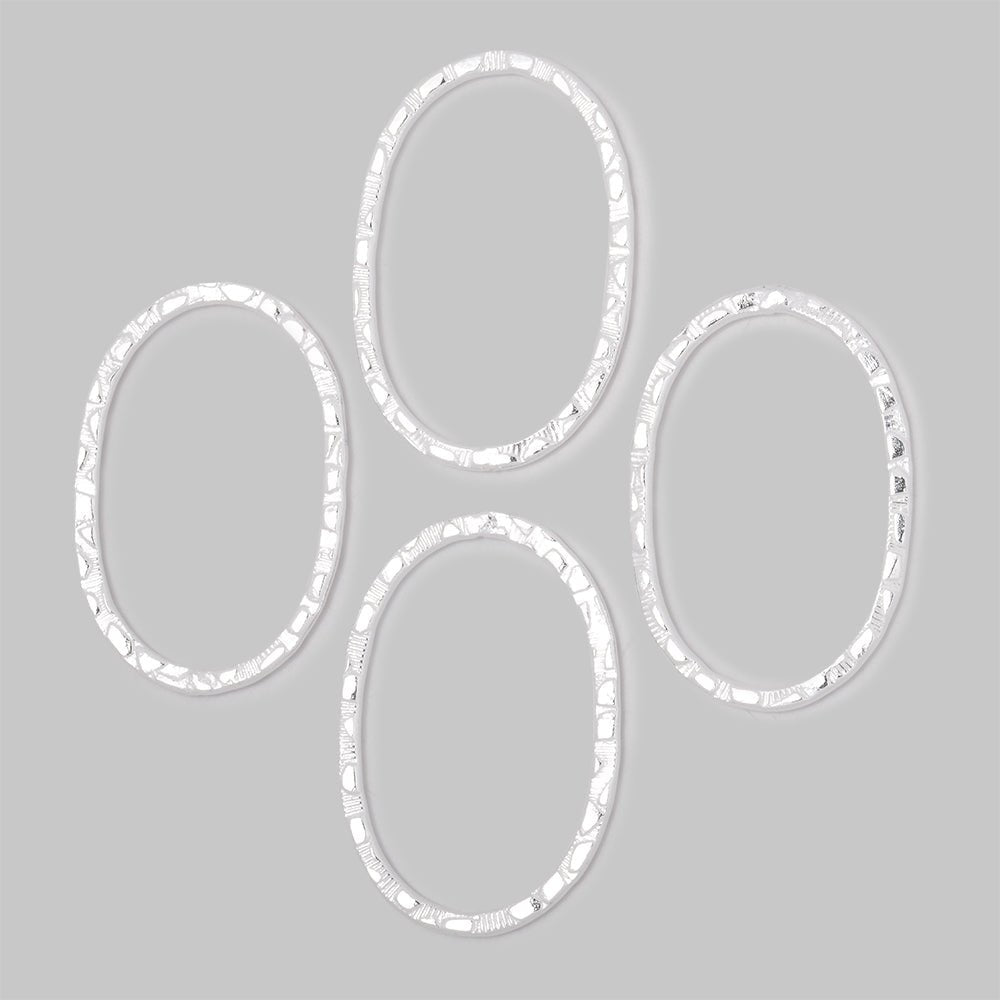 30x20mm Stamped Oval Charm Set of 4 pieces (ONLINE ORDER ONLY)