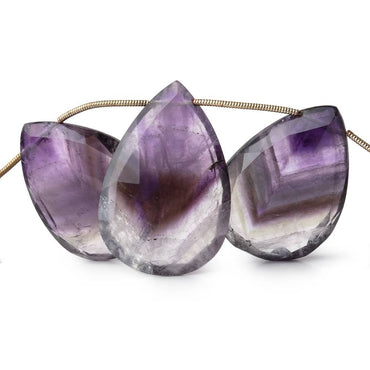 30x22-34x23mm Houndstooth Cape Amethyst Faceted Pear Beads 8 inch 8 pieces (ONLINE ORDER ONLY)